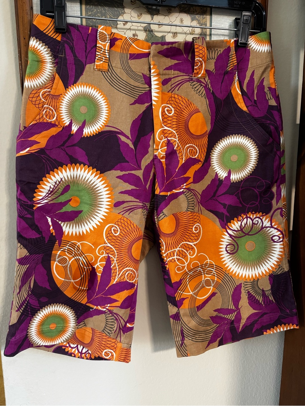 Bold Floral Print Casual Bermuda Shorts - Great for Golf